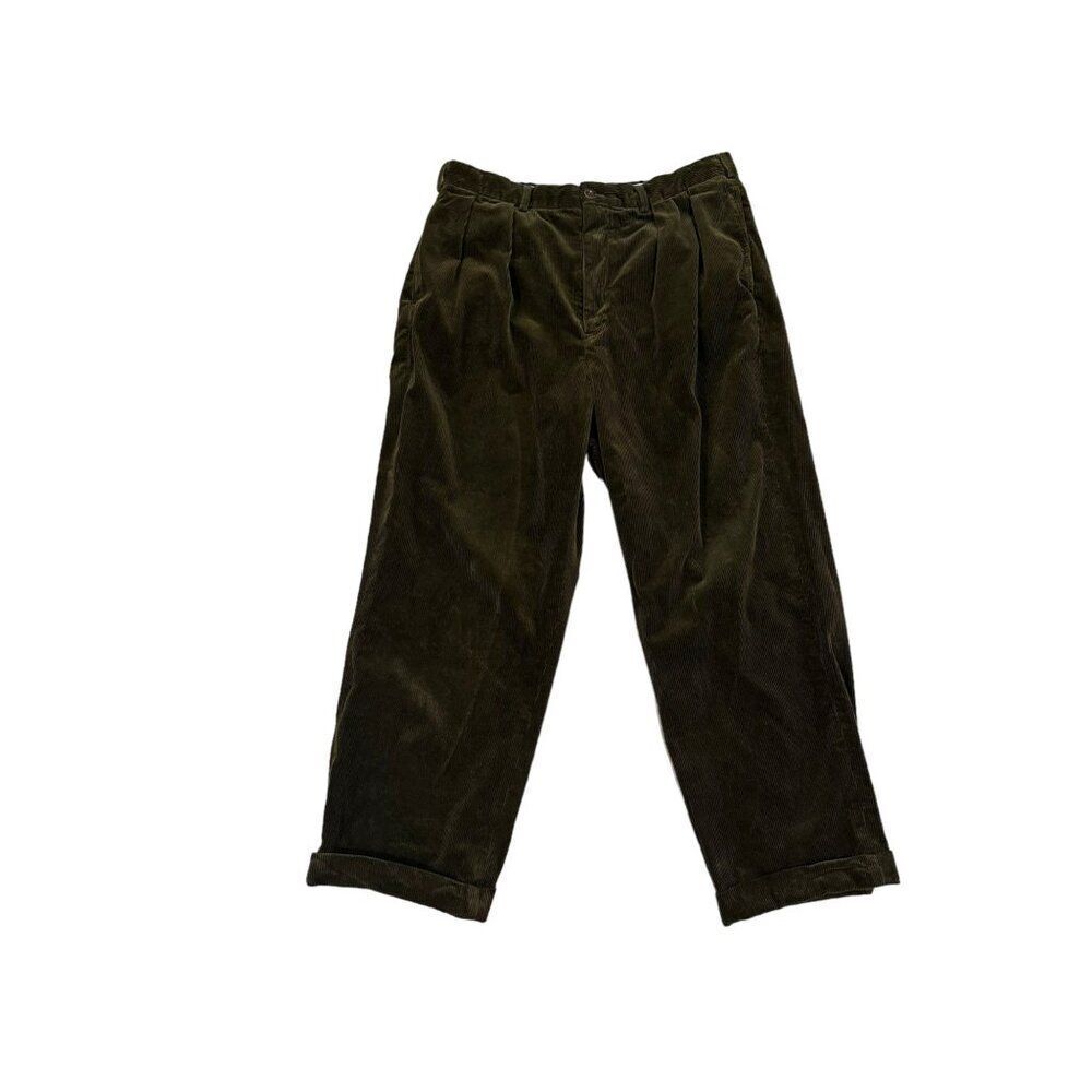 Polo Ralph Lauren Andrew Pant Corduroy Cuffed Hem Brown Men's 38 Tall